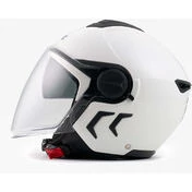 Blauer Double визор Jet Motorcycle Мотошлем DJ-01 Mono White