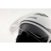 Blauer Double визор Jet Motorcycle Мотошлем DJ-01 Mono White