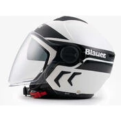 Blauer Jet Motorcycle Мотошлем Double визор DJ-01 Graphic B White Black Gloss