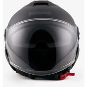 Blauer Double визор Jet Motorcycle Мотошлем DJ-01 Mono Matt Black