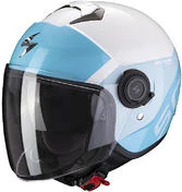 Scorpion Exo-City SYMPA Double визор Jet Мотошлем White Sky Blue
