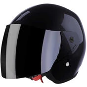 Motorcycle Мотошлем Jet Stormer SUN 2.0 Solid Black Pearl