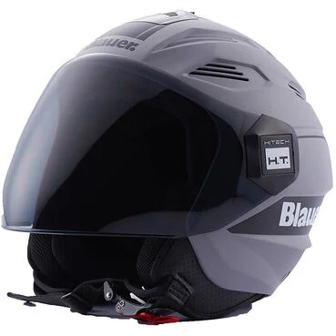 Motorcycle Мотошлем Jet Blauer HT Brat Black Matt Gray