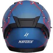 Stormer BLAST MAVERICK Full Face Motorcycle Мотошлем Matt Metal Blue