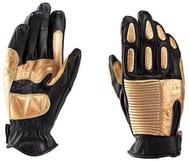 Motorcycle мотоперчатки Leather Blauer Banner Black Gold
