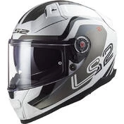Full Face Motorcycle Мотошлем In HPFC Ls2 FF811 VECTOR II Metric White Titanium Silver