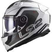 Full Face Motorcycle Мотошлем In HPFC Ls2 FF811 VECTOR II Metric White Titanium Silver