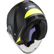 Ls2 OF600 COPTER II URBAN Motorcycle Jet Мотошлем Matt Black Fluo Yellow