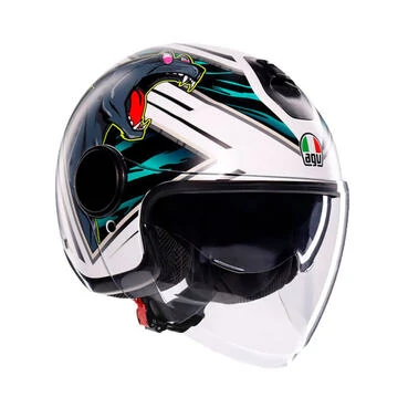 Agv Eteres E2206 Ghepard Мотошлем White Black Green Белый