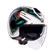 Agv Eteres E2206 Ghepard Мотошлем White Black Green Белый