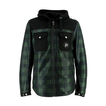 Helstons Wood Air Canvas мотокуртка Black Green Зеленый