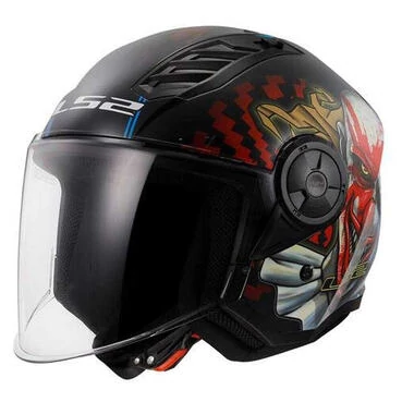 LS2 OF616 Airflow II Happy Dreams open face helmet Черный