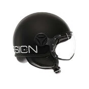 MOMO DESIGN FGTR Classic Open Face Helmet Stripes Matt Black / Fucsia