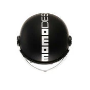 MOMO DESIGN FGTR Classic Open Face Helmet Stripes Matt Black / Fucsia