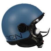 MOMO DESIGN FGTR Classic Open Face Helmet Mono Matt Dusty Blue / Blue