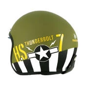 HELSTONS Thunderbolt open face helmet Зеленый
