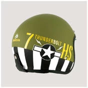 HELSTONS Thunderbolt open face helmet Зеленый