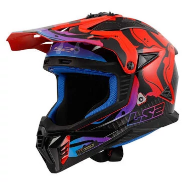 LS2 MX708 Fast II Wash full face helmet Красный