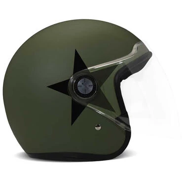 DMD P1 open face helmet Star Green