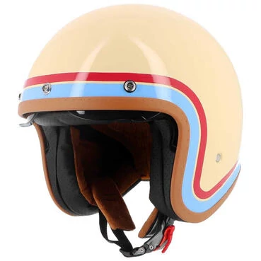 HELSTONS Freedom open face helmet Beige / Blue / Red