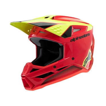 Alpinestars S-m3 Youth Fray Мотошлем Red Yellow Красный
