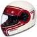 SMK Retro Seven full face helmet Glossy White / Red