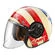 SMK Retro open face helmet Matt Red / White