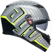 Integral Motorcycle Мотошлем Agv K3 FORTIFY Gray Black Yellow Fluo