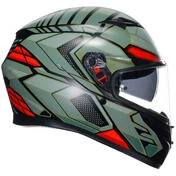 Agv K3 DECEPT Integral Motorcycle Мотошлем Matt Black Green Red