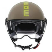 Momo Design FGTR CLASSIC Mono Sand Matt Lime Motorcycle Jet Мотошлем