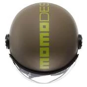 Momo Design FGTR CLASSIC Mono Sand Matt Lime Motorcycle Jet Мотошлем
