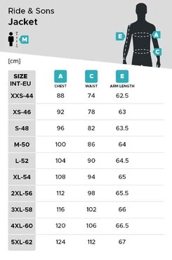 Motorradjacke Ride&Sons Ranger Schwarz Черный