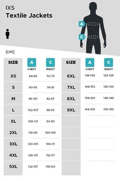 Motorradjacke iXS Lorin-ST Schwarz-Rot Черный