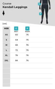 Motorradleggings Course Kendall High Waisted Schwarz Damen Черный