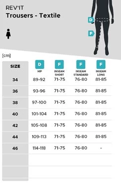 Motorradhose Rev'It! Elin Schwarz Damen Kurz Черный