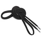 Flat Lasso 150cm Tcx LAP15 Black (pair) 24/7 LifeStyle Line