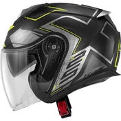 Givi X.25F TRACE Jet motorcycle Мотошлем Black Titanium Yellow