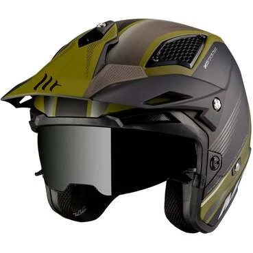 MT HELMETS District SV Post open face helmet Зеленый