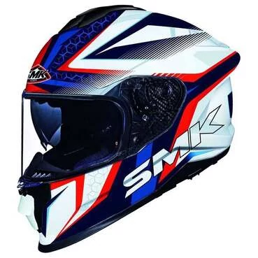 SMK Titan Slick full face helmet White / Blue / Red