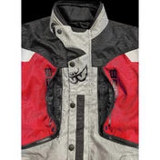 Motorcycle мотокуртка in Berik 2.0 Technical Fabric NJ-203328 Adventure Touring Black Red