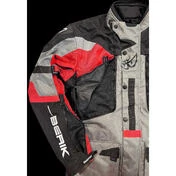 Motorcycle мотокуртка in Berik 2.0 Technical Fabric NJ-203328 Adventure Touring Black Red