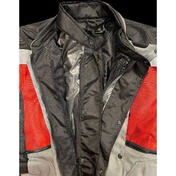 Motorcycle мотокуртка in Berik 2.0 Technical Fabric NJ-203328 Adventure Touring Black Red