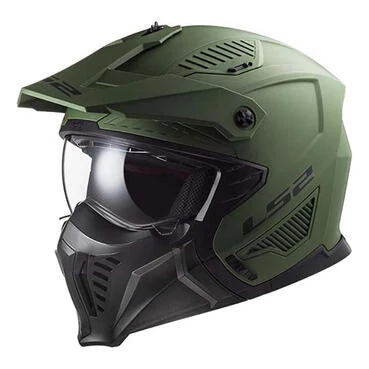 LS2 OF606 Drifter convertible helmet Matt Military Green