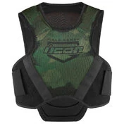 Icon Field Armor Softcore D3O Green Camo Motorcycle Jacket Green