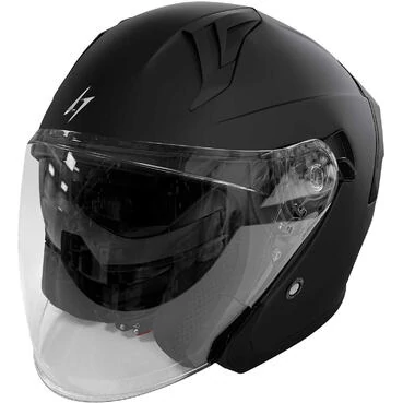Stormer RUN Jet Motorcycle Мотошлем Matt Black