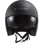 Custom Jet Motorcycle Мотошлем Ls2 OF599 SPITFIRE 2 BLACK FLAG Matt Black Titanium