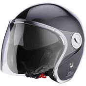 Stormer CLYDE Solid Black Pearl Vintage Jet Motorcycle Мотошлем