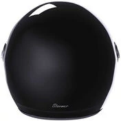 Stormer CLYDE Solid Black Pearl Vintage Jet Motorcycle Мотошлем