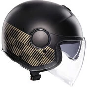 AGV ETERES PONZA Jet Motorcycle Мотошлем Black Gold Matt