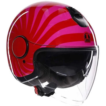 AGV ETERES TROPEA Red Pink Jet Motorcycle Мотошлем